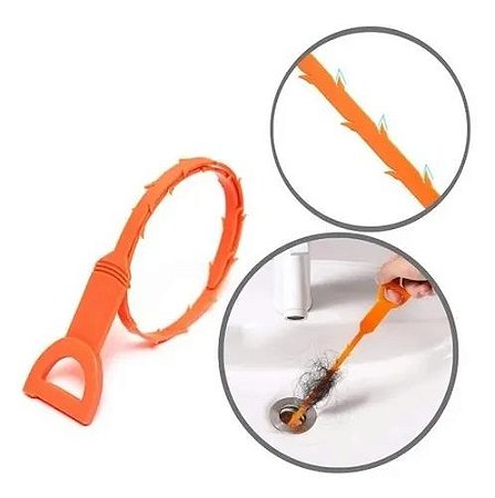 Kit 2 Desentupidor Coletor De Cabelo Limpa Ralo Pia Banheiro
