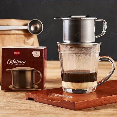 Cafeteira Vietnamita Inox Gotejador Barista Filtro 3 Xícaras