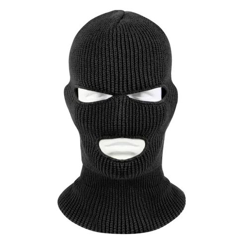 Gorro Touca De Lã Preta Ninja Motoqueiro Balaclava Elástica Frio Inverno