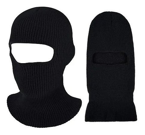 Touca Gorro Lã Preta Ninja Motoqueiro Frio Tamanho Único Inverno