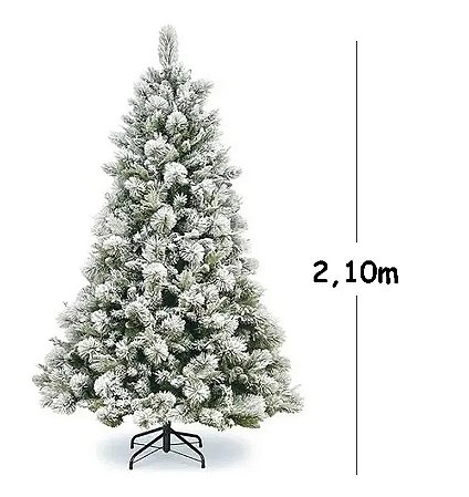 Árvore De Natal Luxo Pinheiro Neve Pinha 2,10m 1.062 Galhos AW221 -  Maravilhas da China - Tem tudo o que você imagina