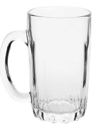 Kit 6 Caneca De Chopp Cerveja De Vidro Grosso 330ml