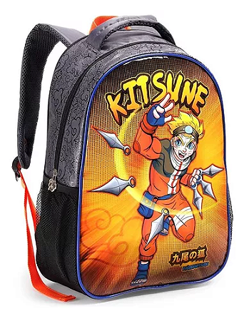Mochila Escolar Costas Infantil Kitsune Seanite Menino