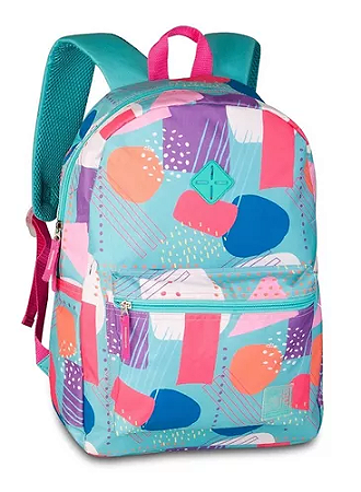 Mochila Juvenil Feminina Estampada Verde - Clio Style