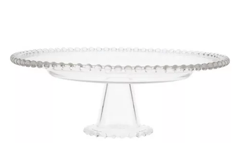 Prato Para Bolo E Doces Com Pé Pearl 32cm Casambiente