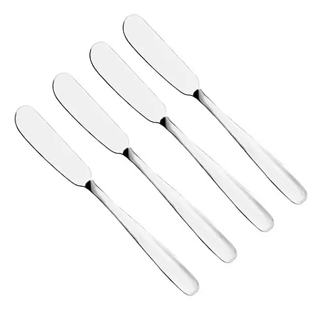 Kit De Espátulas Aço Inox 4 Peças Ideal Patê Manteiga Molho