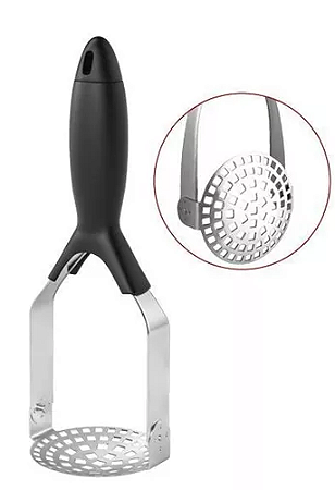 Amassador Espremedor De Batata Purê Legume Inox Dobrável