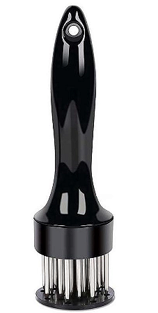 Batedor Amaciador De Carne Manual Com Furador Em Inox