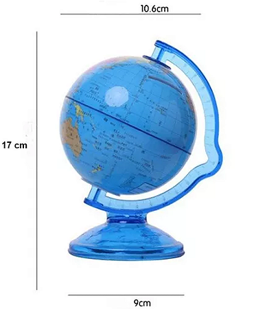 Cofre De Moedas Globo Terrestre Giratório Em Português