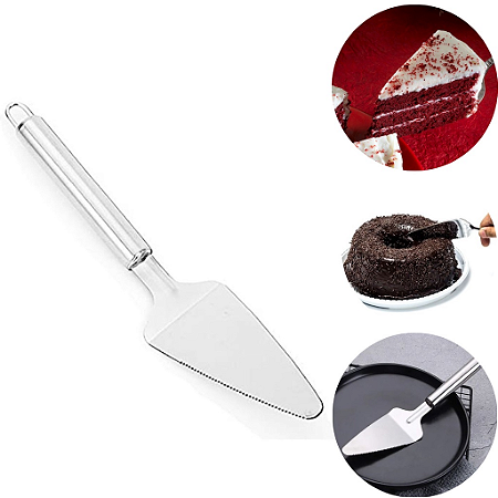 Espátula Pá Para Bolo Aço Inox Luxo