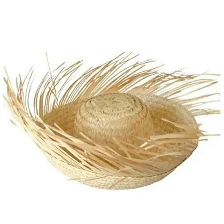 Chapéu palha desfiado caipira infantil menino festa junina