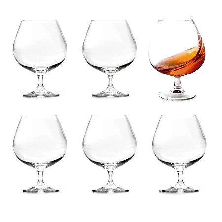 JG DE 6 TAÇAS PARA CONHAQUE BOHEMIA/GASTRO CRISTAL 690ml