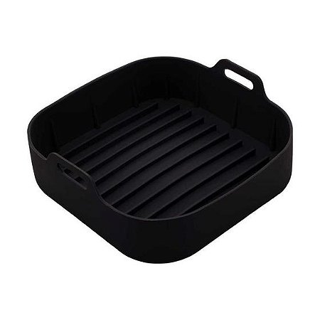 Forro de Silicone Cesto Para Air Fryer Em Casa Tem 20cm 16018 Preto