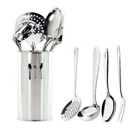 Conjunto de Utensílios para Cozinha em Inox - Wincy