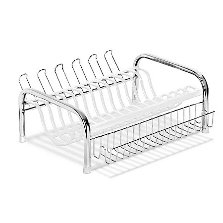 Escorredor Pratos e Talheres com Porta Copos Prime Cama Branco