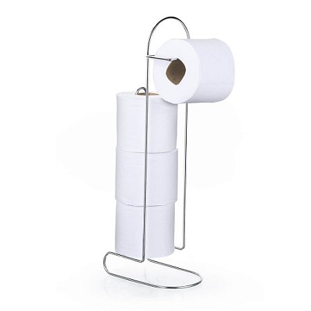 Suporte de Chão Para 4 Rolos De Papel Higiênico Arthi Cromado