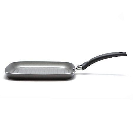 Bistequeira Frigideira de Alumínio Antiaderente Turim 24 Cm Tramontina Cinza