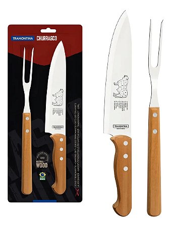 Kit Churrasco Tramontina 2 peças 22399/074 Faca Garfo