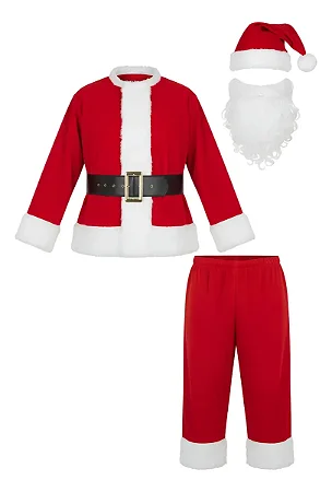Fantasia Papai Noel Multiart 5 Peças Veludo Único Adulto