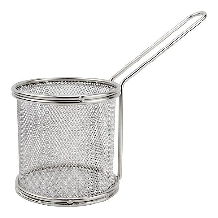Mini Cesta Inox Para Servir Fritas e Porções