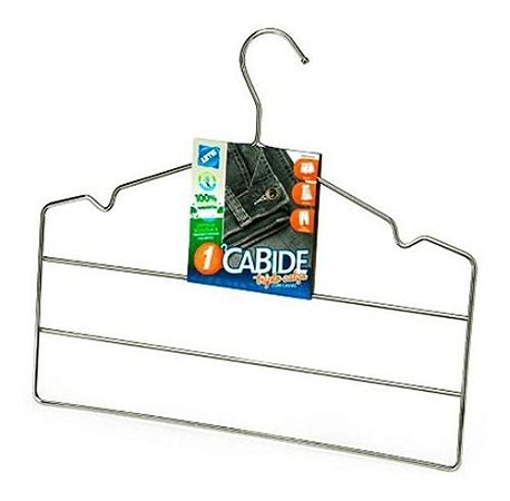 Kit 5 Cabides Cavas Triplo Para Calças Cromado Arthi