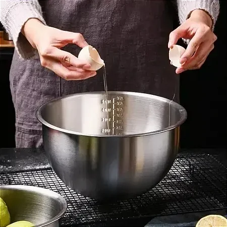 Tigela Bowl Funda Em Inox 30 cm Aço Inox Durável Kehome