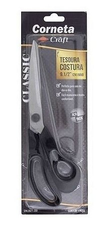 Tesoura De Costura 9 1/2  Aço Inox Classic Craft Corneta