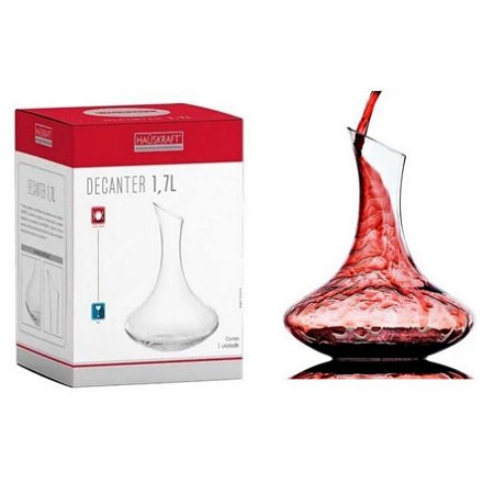 Decanter 1.7 Litros De Vidro Hauskraft Luxo Vinho