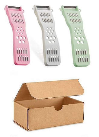 Kit 3 Descascador Plástico Multiuso E Fatiador 5 Em 1 Keita