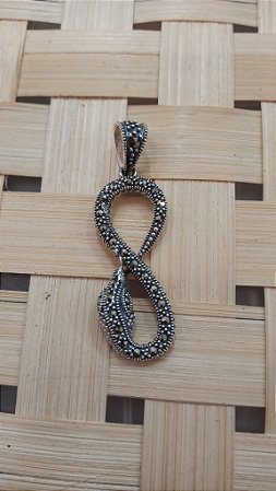 Pingente Serpente Ouroboros Prata 925