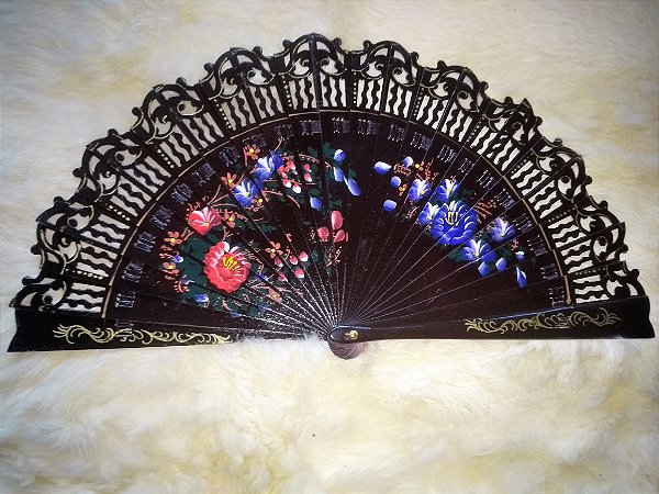 Leque Espanhol Vazado Marrom B