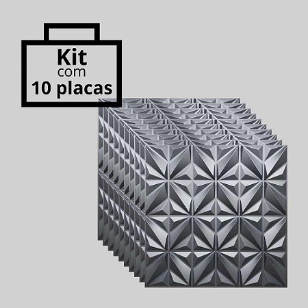 Kit com 10 unidades - Painel 3D Autoadesivo África Preto