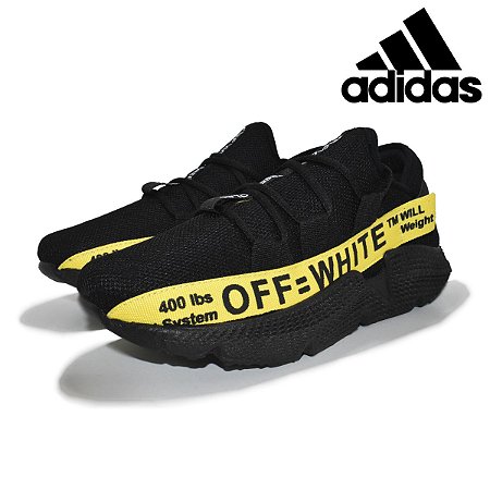 Tênis Adidas Off White Masculino - Preto e Amarelo