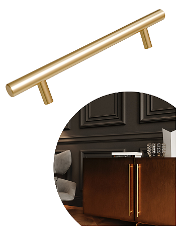 Puxador Primus IL814 - Dourado Matte - 384MM