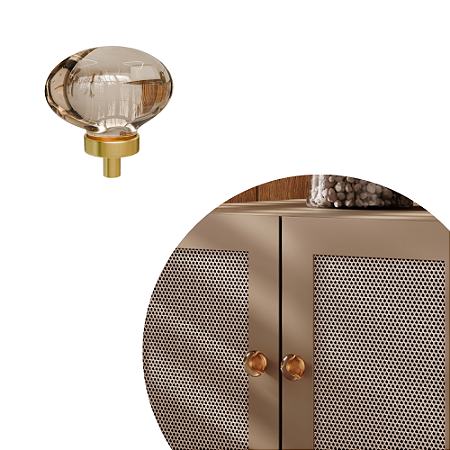 Puxador Crisalles IL4532 - Ambar - Oval - 45x48MM