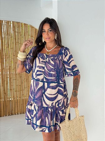 Vestido curto amar azul