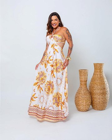 Vestido Sol dourado