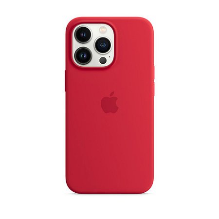 Capa Case Silicone Compatível iPhone 13 -  Vermelha
