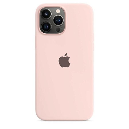 Capa Silicone Aveludada para iPhone 13 Pro Max - Rosa Areia