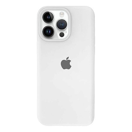Capa Case Aveludada para iPhone 14 Pro Max - Branca