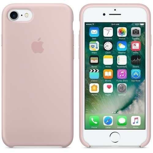 Capa Case Apple Silicone para iPhone 7 8 - Rosa Areia