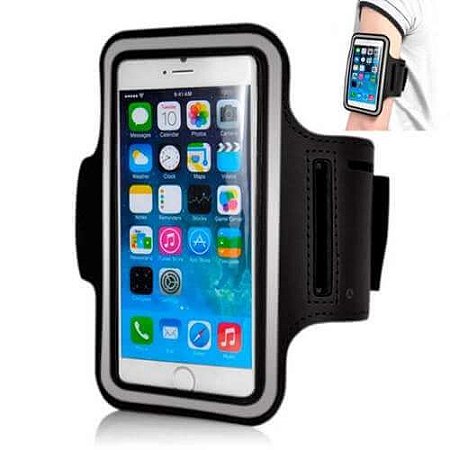 Braçadeira Capa Porta Celular Universal Corrida Couro | Loja ST - LOJA ST