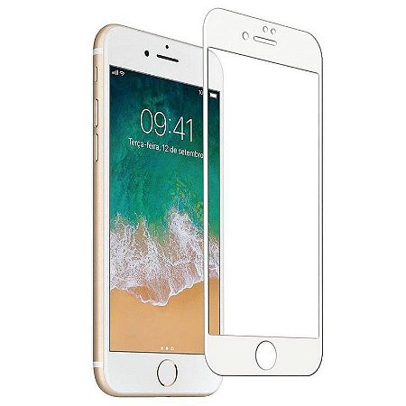 Película De Vidro 3D 5D Apple Iphone 7 8 Plus 5'5 - Branca