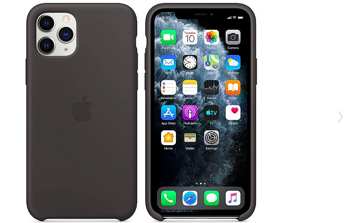 Capa Case Apple Silicone para iPhone 11 Pro Max - Preta