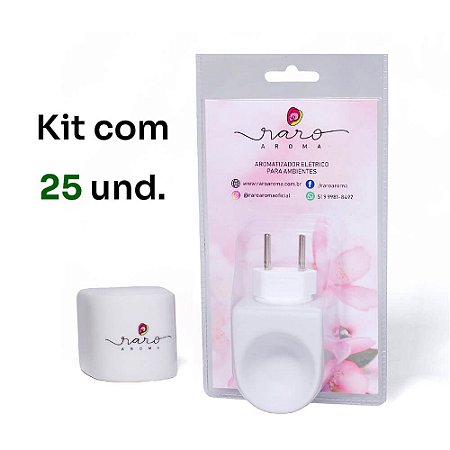 KIT 25 UND. DIFUSOR DE AMBIENTE ELETRICO BIVOLT PORCELANA - RARO AROMA