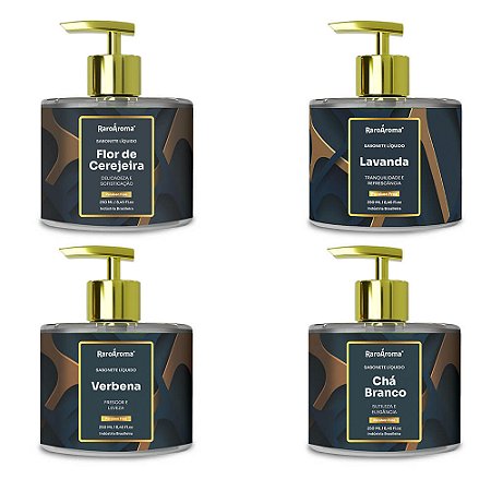 KIT SABONETE LIQUIDO 250ML (4 Fragrâncias)