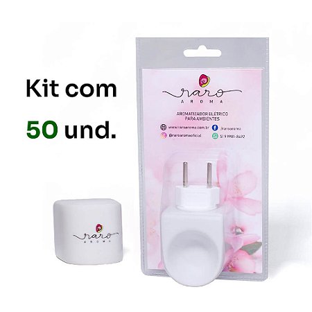 KIT 50 UND. DIFUSOR DE AMBIENTE ELETRICO BIVOLT PORCELANA - RARO AROMA