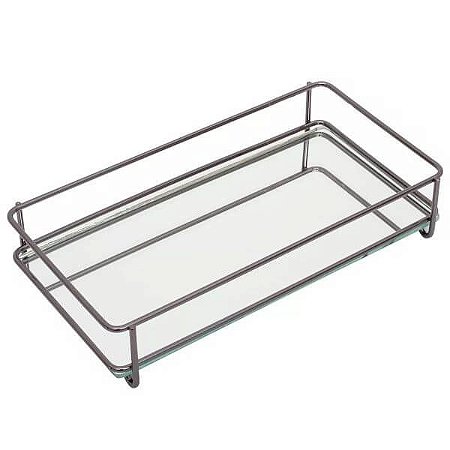 Bandeja Espelhada Fence 10x20 cm Cromada - HARA