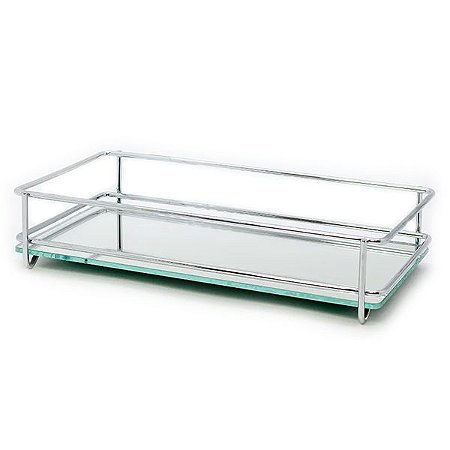 Bandeja Espelhada Fence 15x25 cm Cromada - HARA