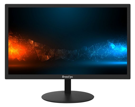 MONITOR LED 19 BRAZIL PC BPC-19WE02-B DVI + VGA PRETO WIDESCREEN